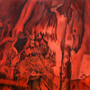 Bedrohte Vielfalt - Wald, Acryl-Mischtechnik, 90 x 180 cm, 2021