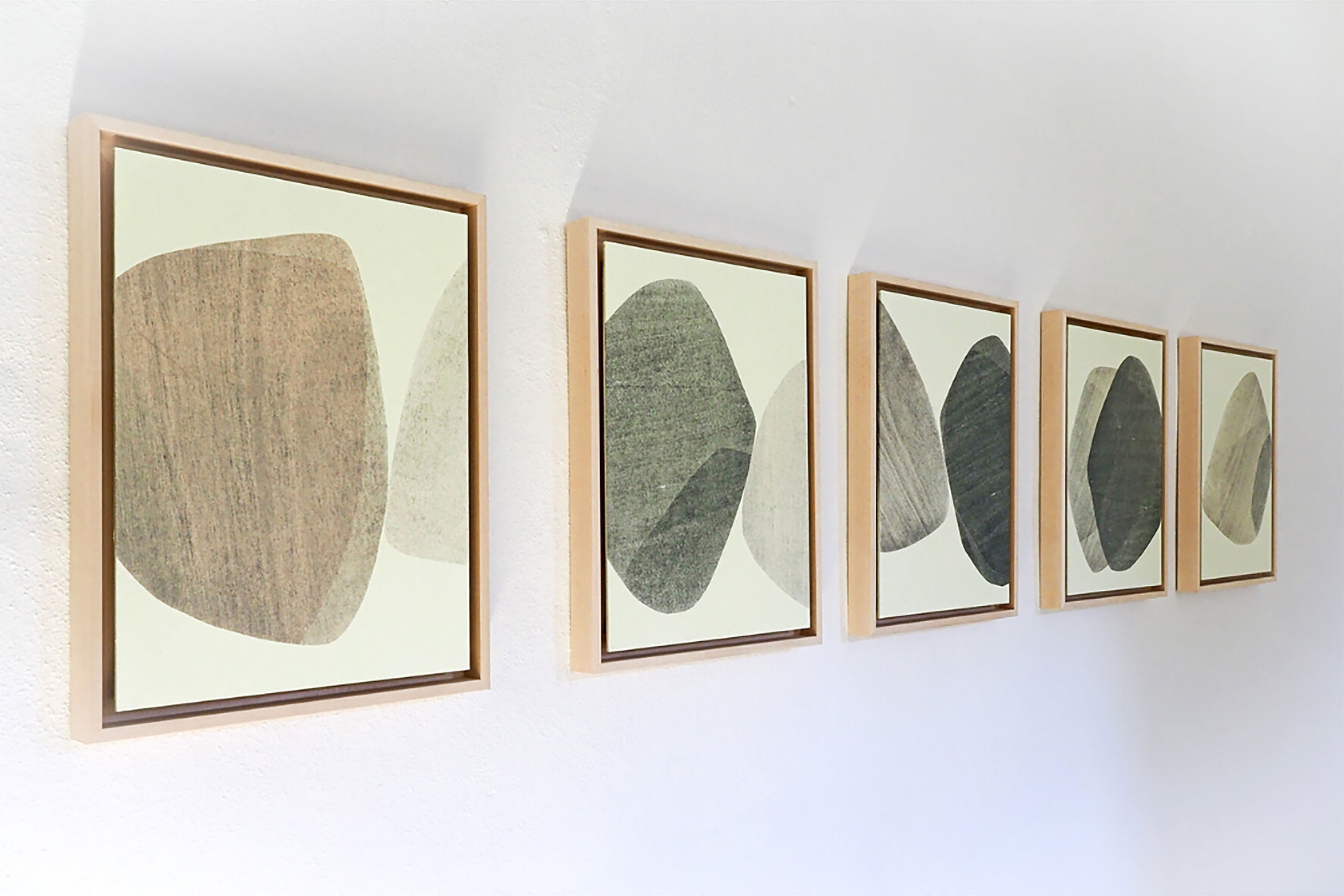 Anne Avenarius - METAMORPHITE - Holzdruck auf Wenzhou Papier 5-teilige Serie je 44x34 cm - 2023