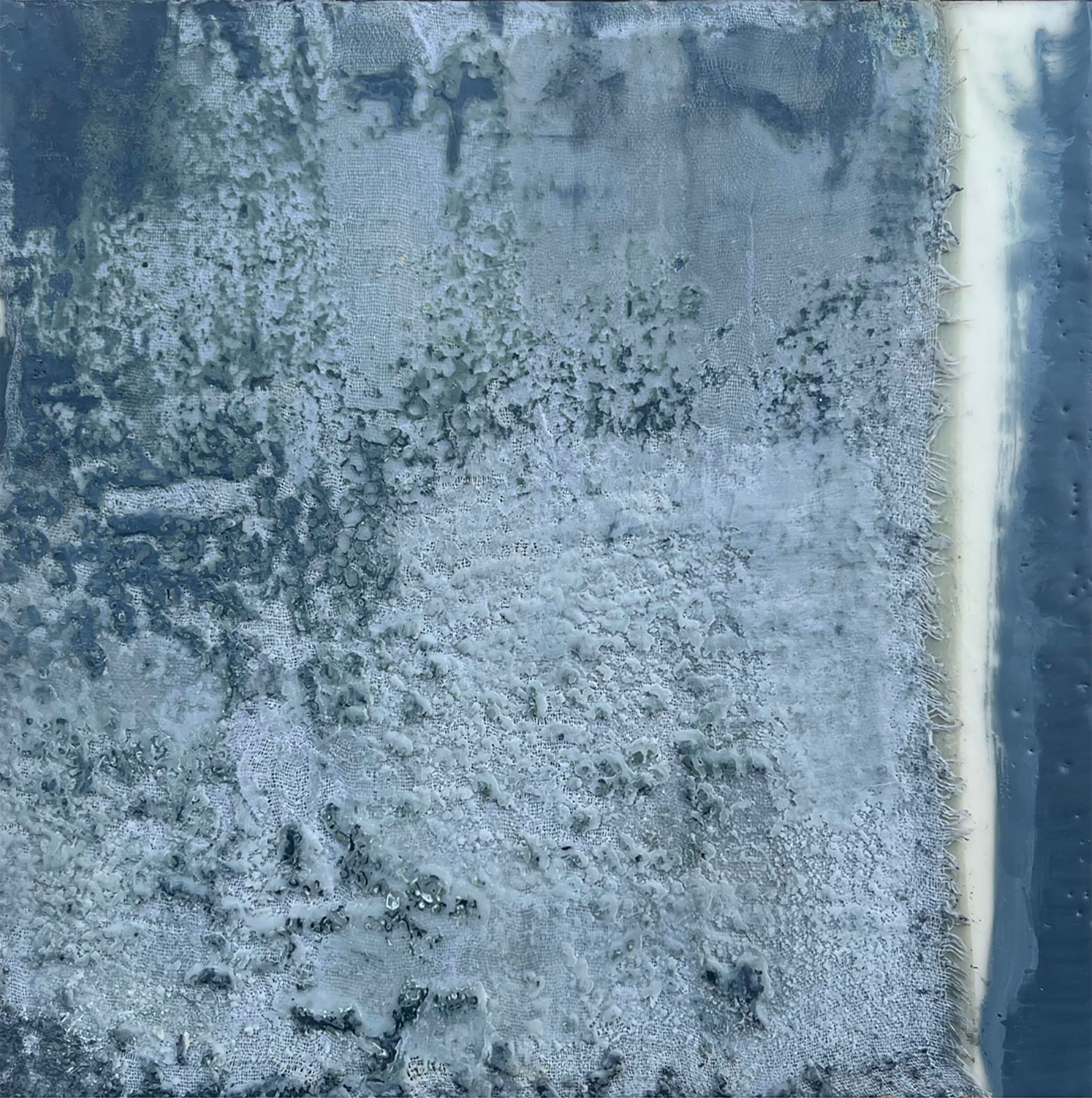 Anne Avenarius - NAH AM WASSER I - Enkaustik auf Holz 20x20 cm -2022