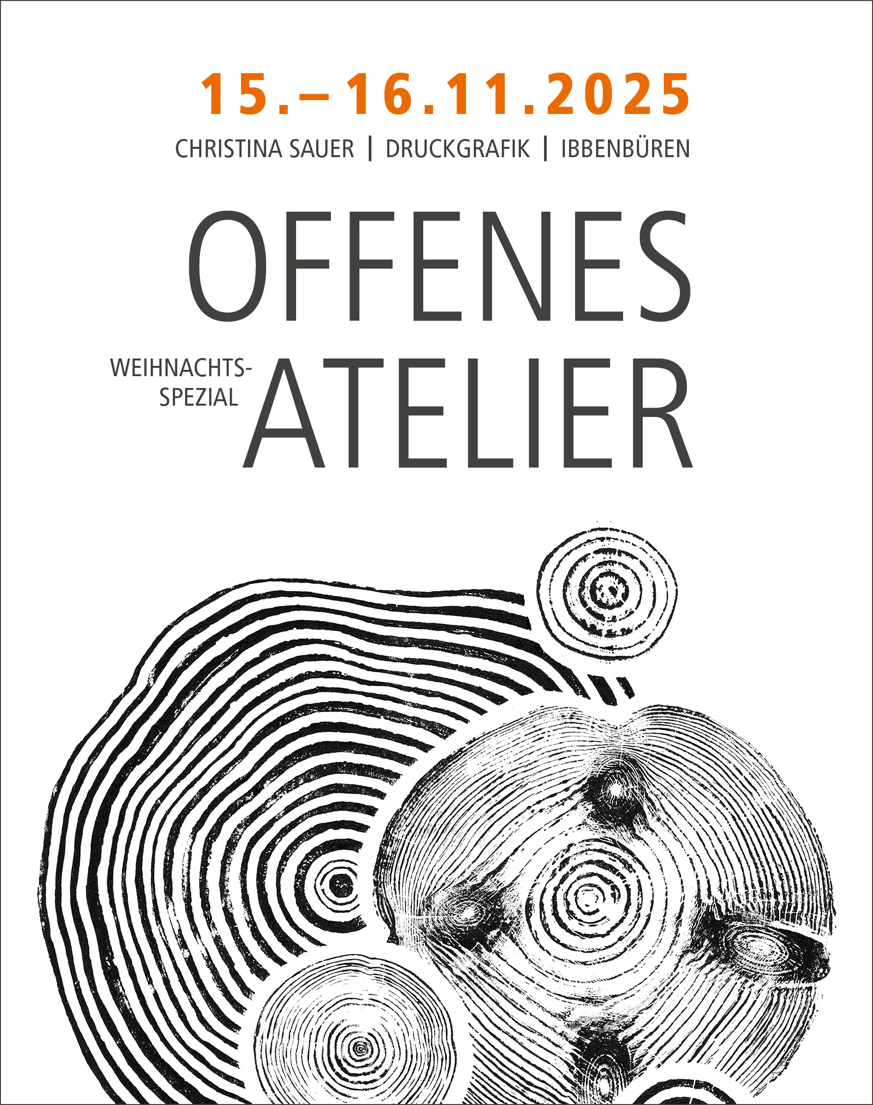 OFFENES ATELIER WEIHNACHTSSPEZIAL 2025 | Christina Sauer Plakat: OFFENES ATELIER WEIHNACHTSSPEZIAL 2025 | Christina Sauer