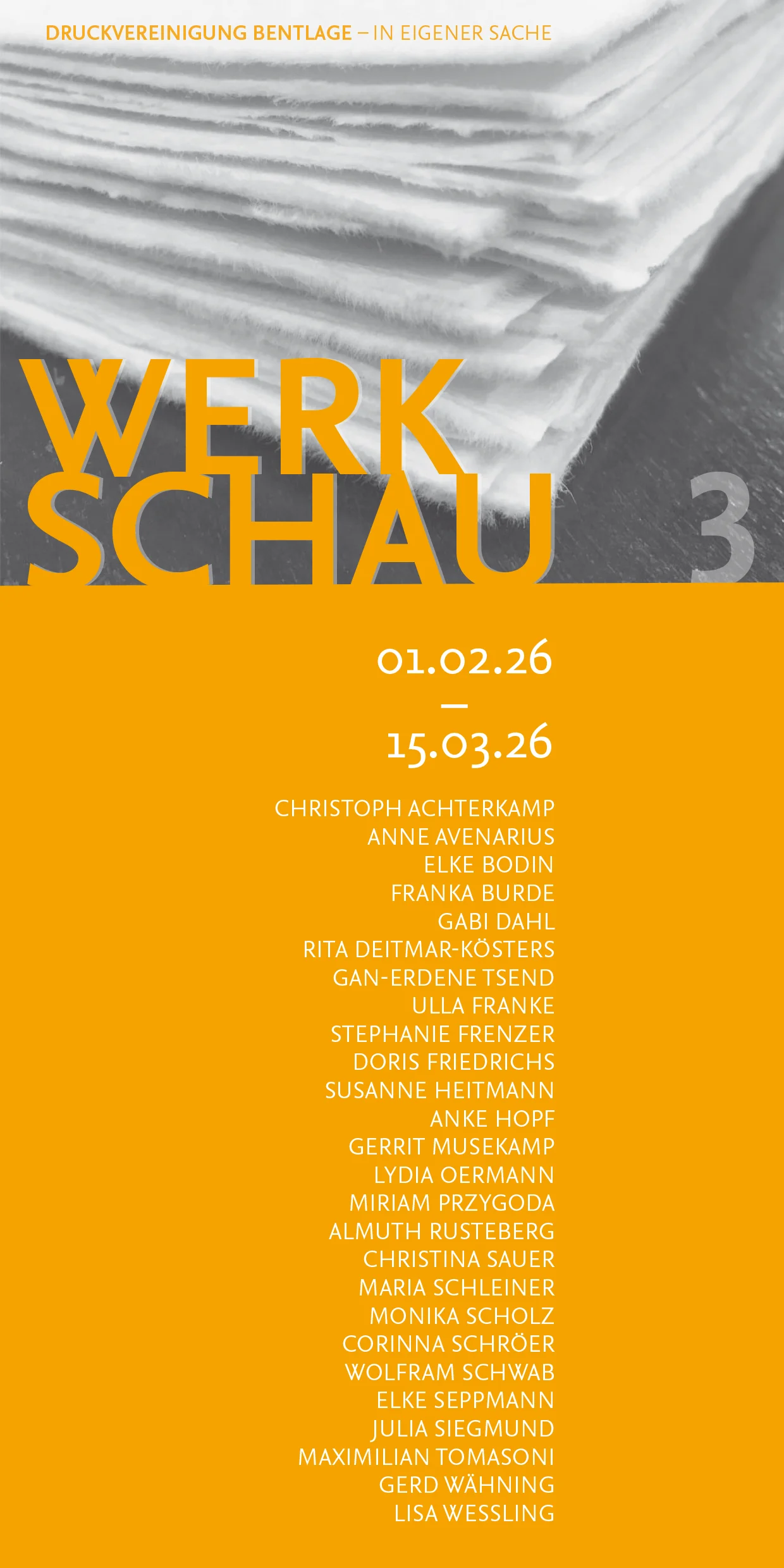 Werkschau 3 – Druckvereinigung Bentlage – in eigener Sache Werkschau 3 – Druckvereinigung Bentlage – in eigener Sache