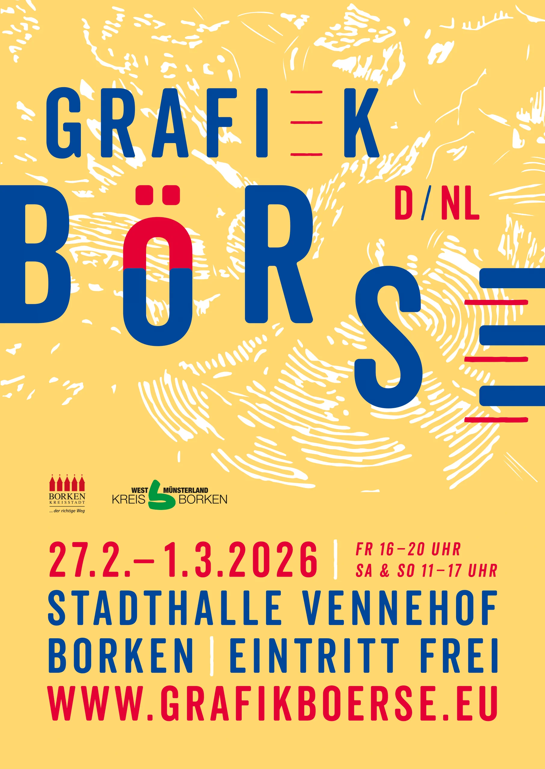 Plakat 38. Deutsch-Niederländische Grafikbörse Borken