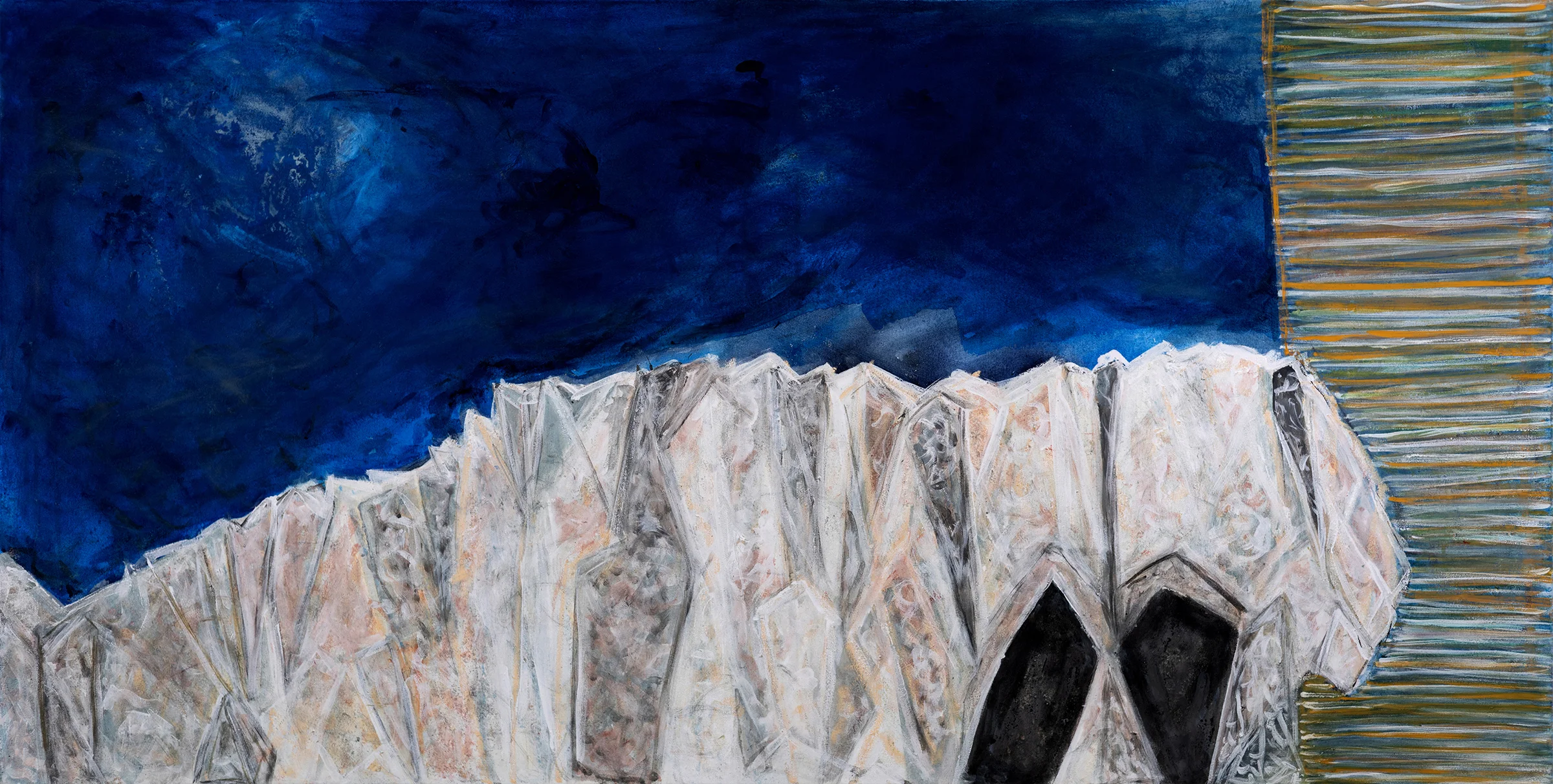 Claudia Seibert | Chauvet 2 – Öl, Pigmente, Ölkreide auf Leinwand – 180x90cm – 2025