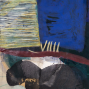 Claudia Seibert | Das Tier trägt das Blau der Nacht – Öl, Pigmente auf Leinwand – 160X120cm – 1985 2025