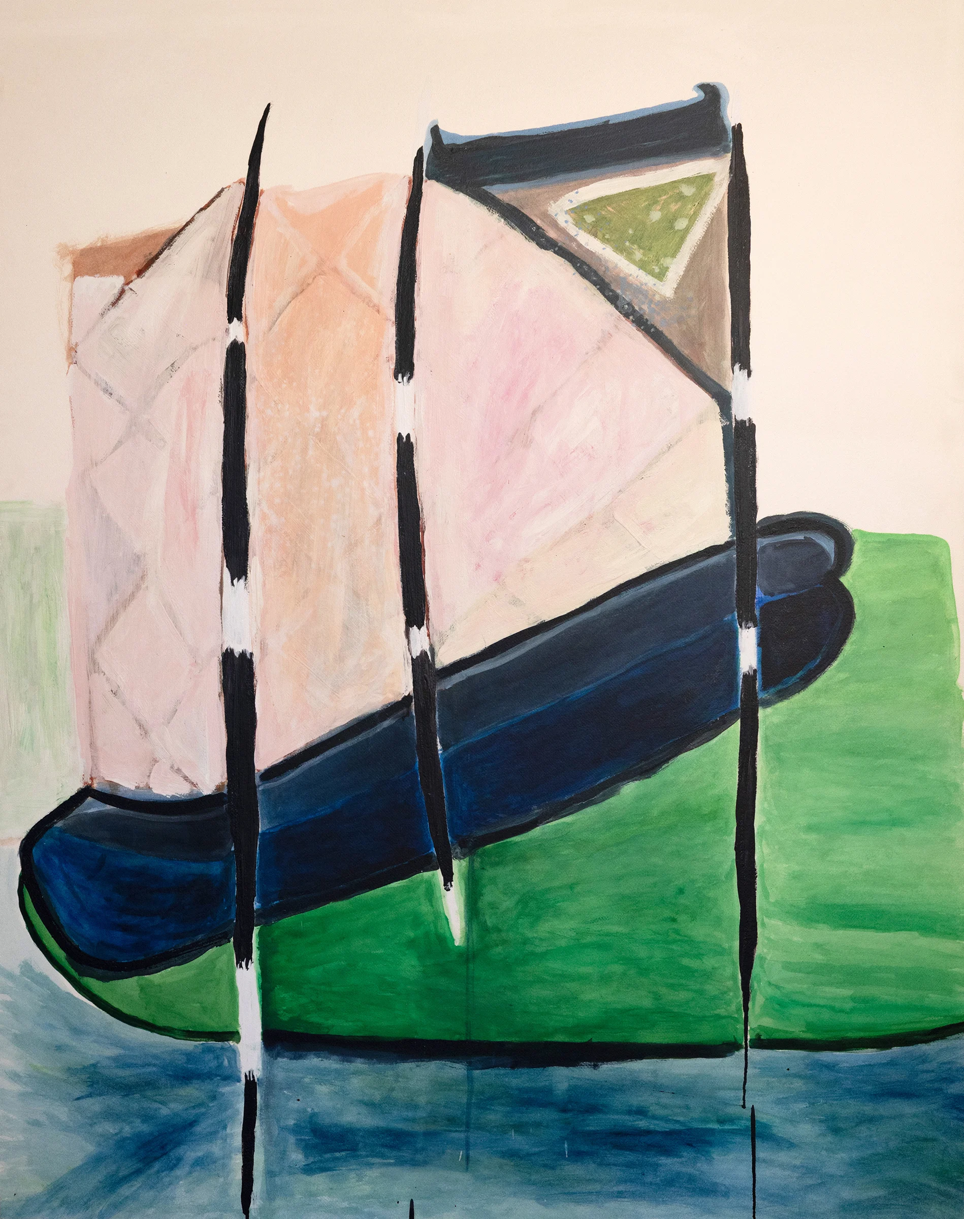 Claudia Seibert | Stachelschweinstäbe – Aquarell auf Hartfaser – 160x110cm – 2014