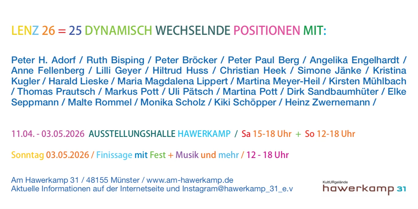 LENZ 26, 25 dynamisch wechselnde Positionen, Verkaufsausstellung LENZ 26 25 dynamisch wechselnde Positionen Verkaufsausstellung
