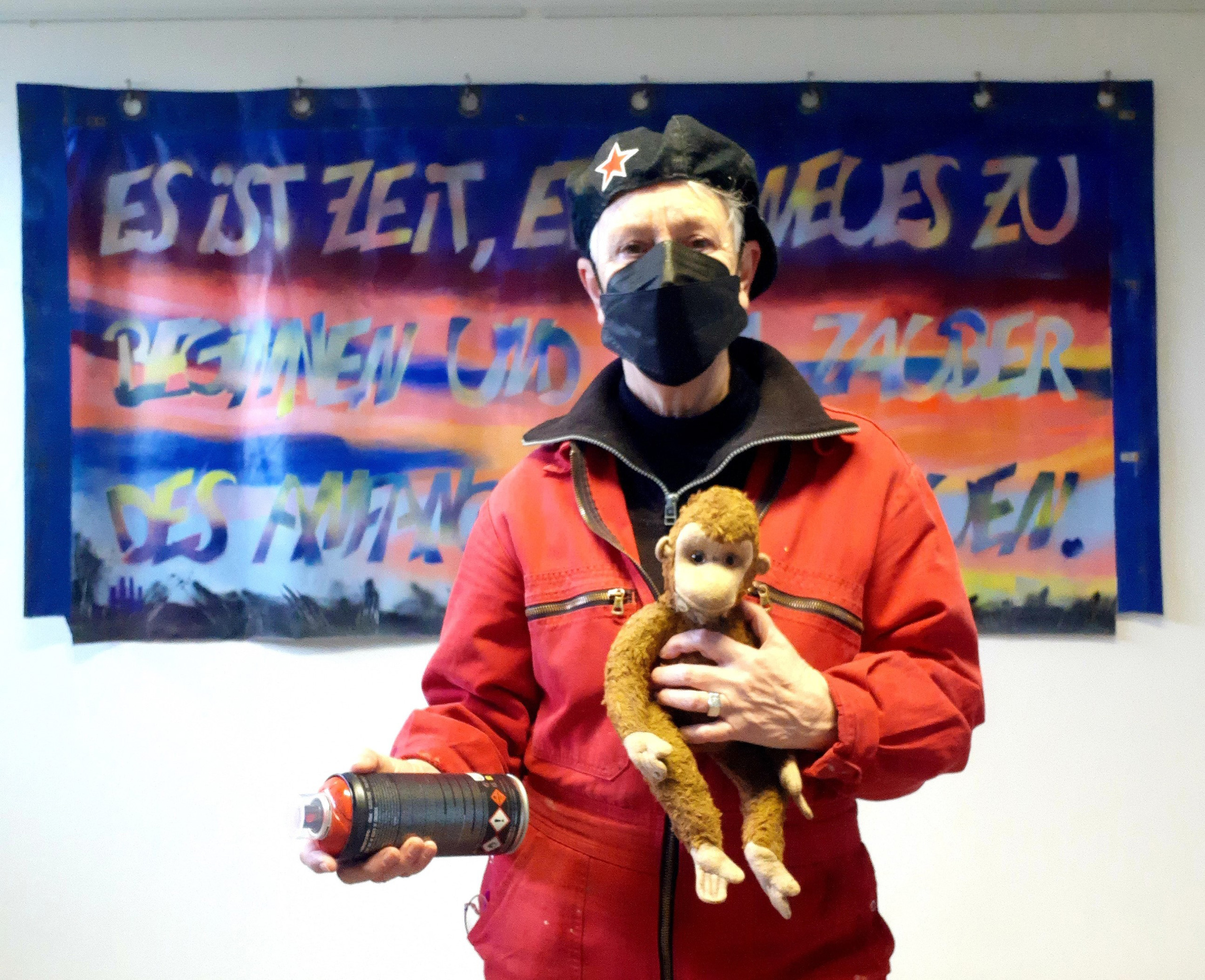 Es ist Zeit – Sprühen auf LKW-Plane – 125x250cm – 2026