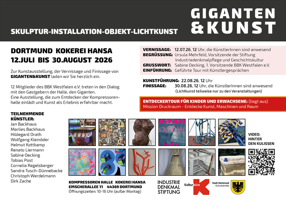 Einladung Giganten und Kunst Hildegard Drath u.a. - GIGANTEN & KUNST - Kunst als Gedanke, als Raum, als Erleben