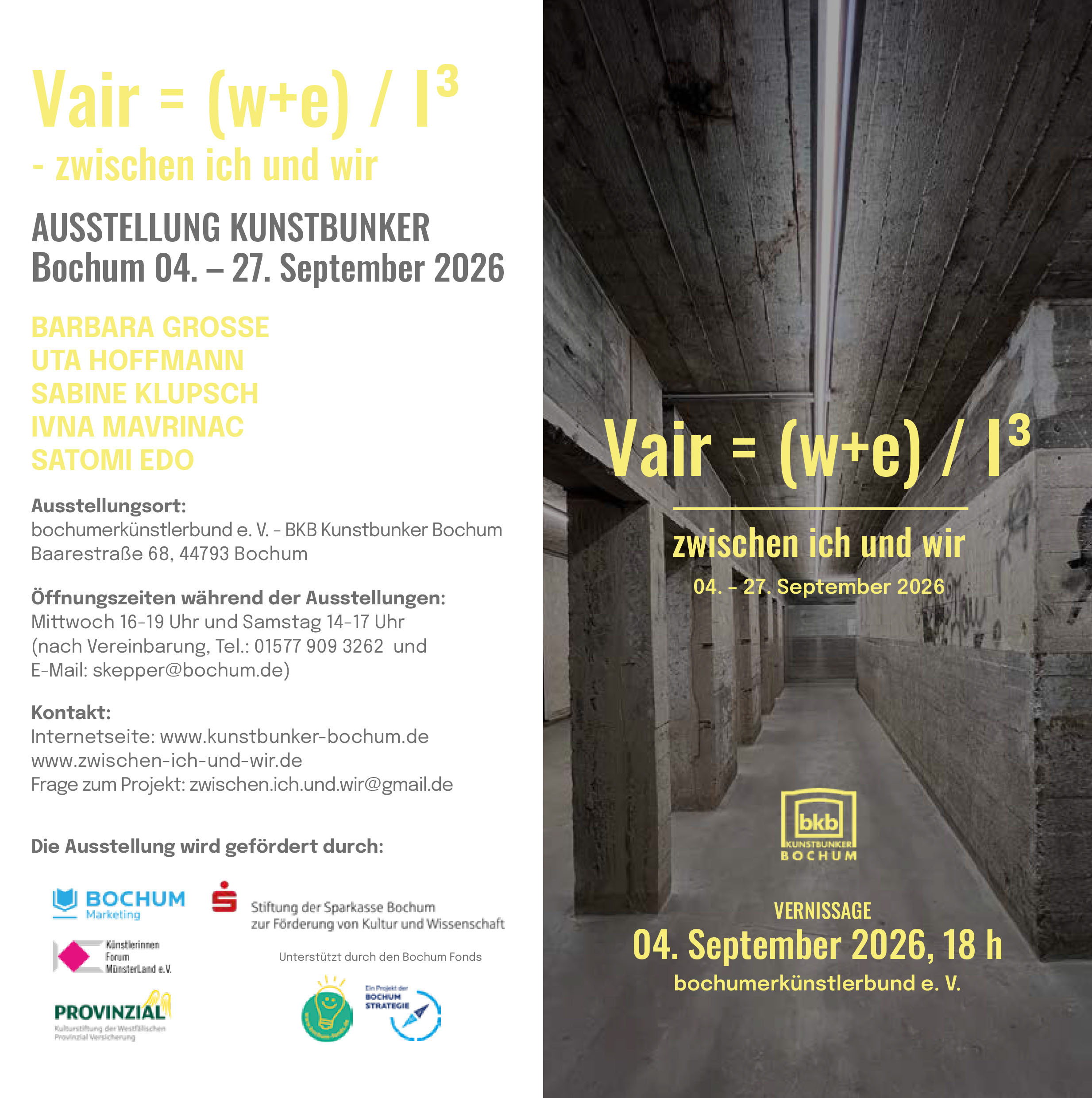 Flyer Vair = (w+e)/I³ - zwischen ich und wir Flyer Vair = (w+e)/I³ - zwischen ich und wir