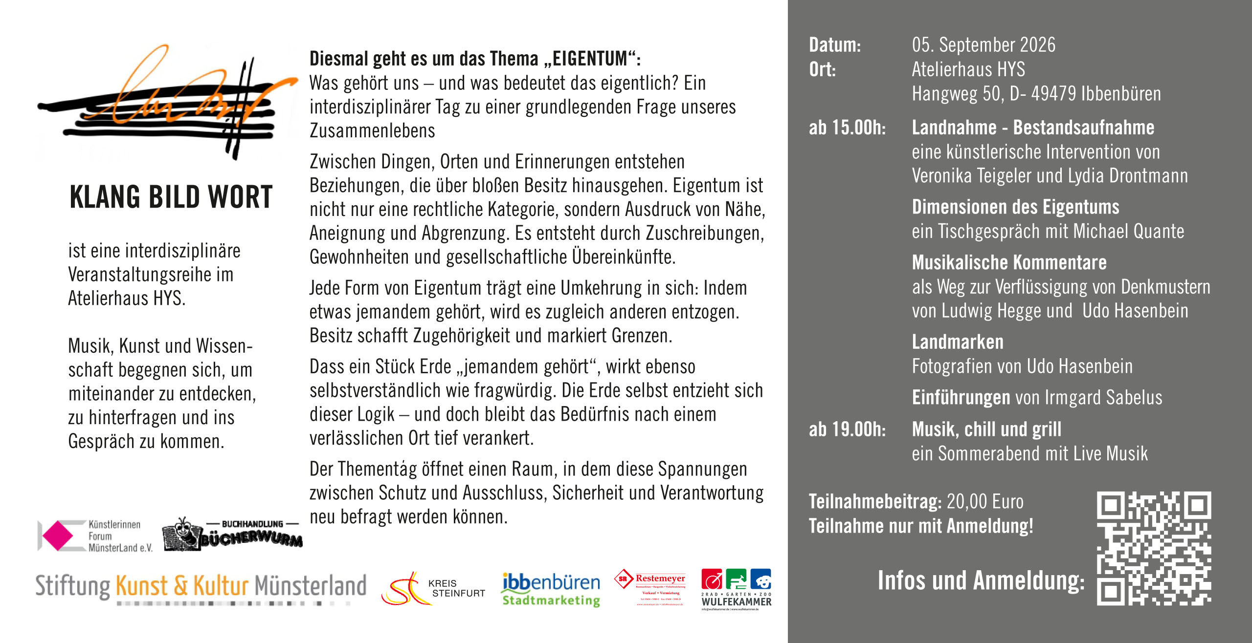 Einladung: EIGENTUM | Veronika Teigeler, Lydia Drontmann Einladung: EIGENTUM | Veronika Teigeler, Lydia Drontmann