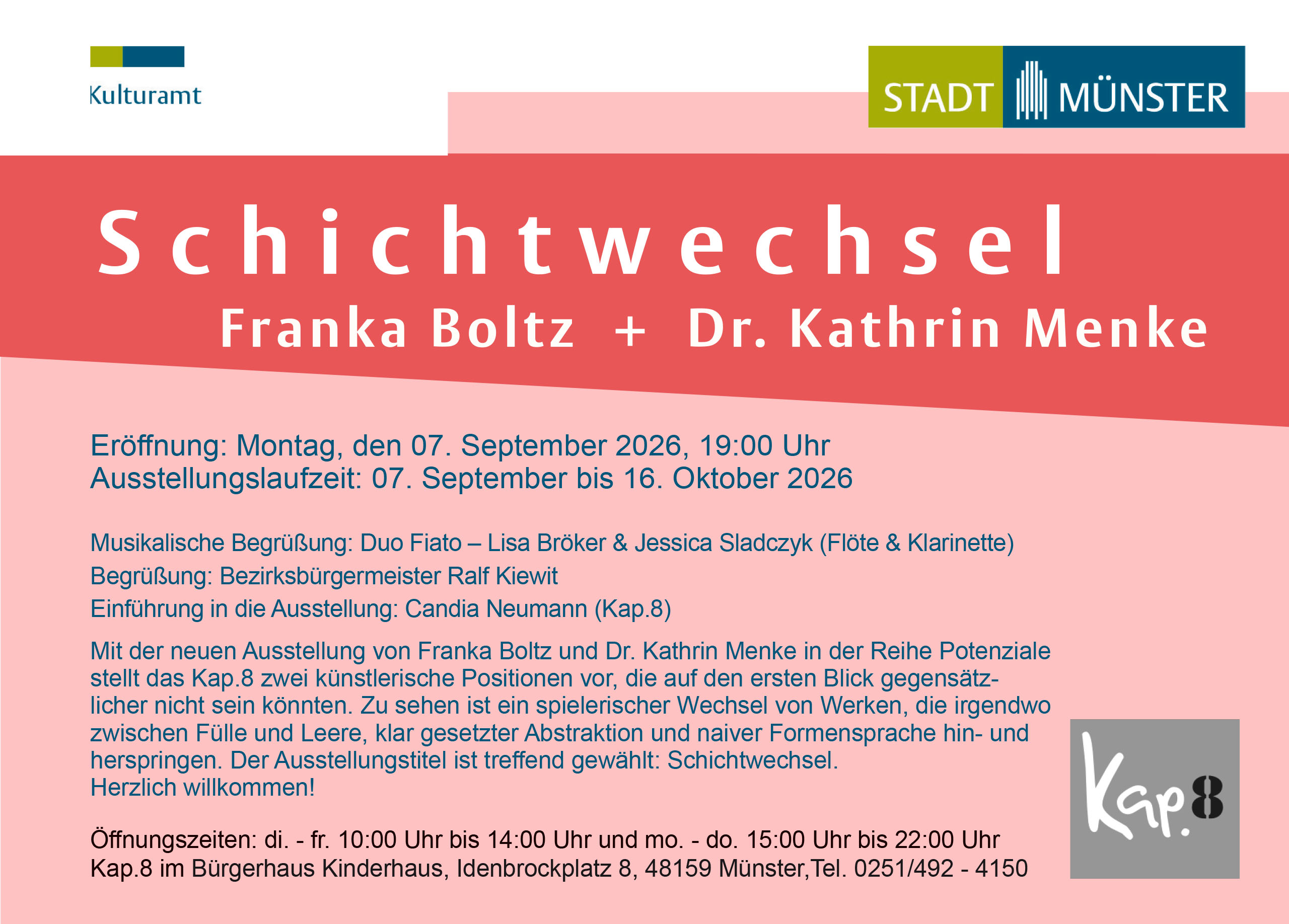 SCHICHTWECHSEL | Franka Boltz (KFM) + Dr. Kathrin Menke