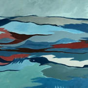 Beate Schlör - Wellen - Acryl auf Leinwand - 80x110 cm (2023)