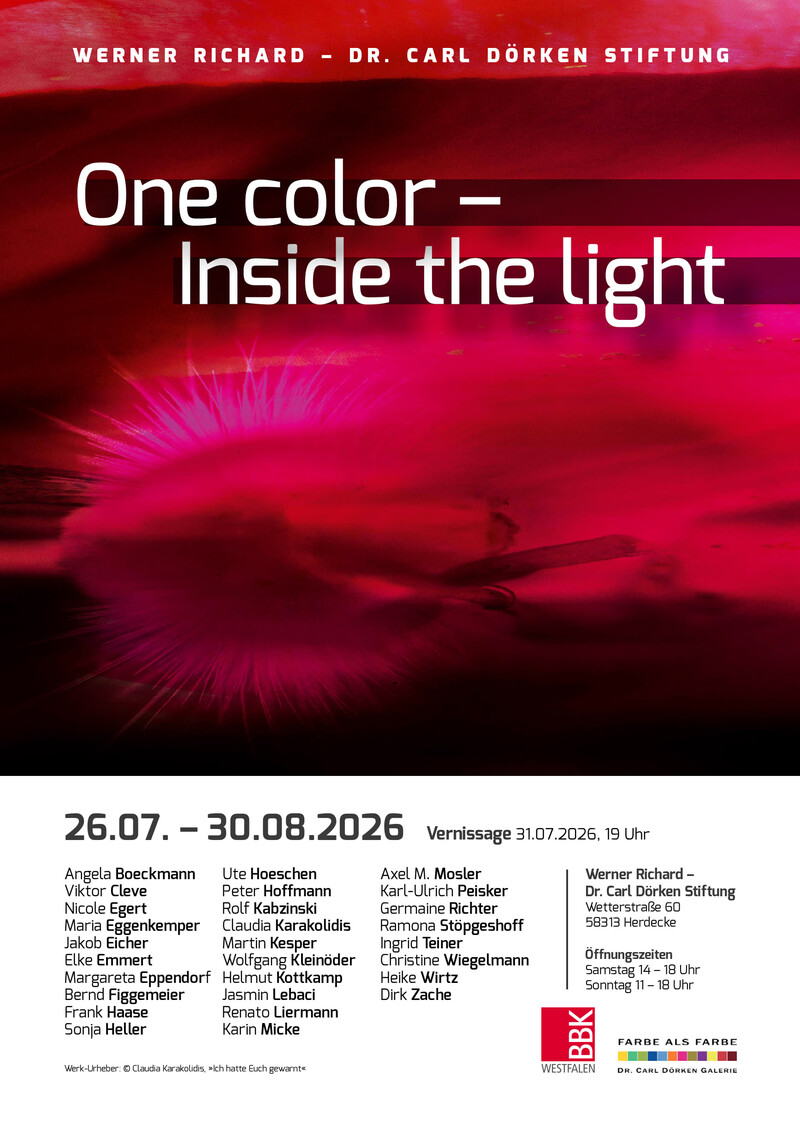 Maria Eggenkemper u.a. – Farbe als Farbe – WERNER RICHARD – DR. CARL DÖRKEN STIFTUNG Maria Eggenkemper u.a. – Farbe als Farbe – WERNER RICHARD – DR. CARL DÖRKEN STIFTUNG